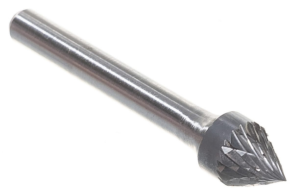 Борфреза твердосплавная зенкер 60 град. с двойной насечкой (10х8 мм; хвостовик 6 мм) ПНЕВМО-ТРЕЙД J1008-M06