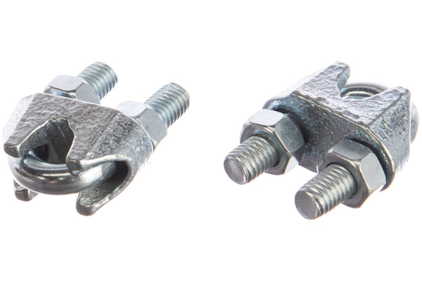 Зажим троса ЗУБР DIN 741, 10мм, 2 шт, оцинкованный, Профессионал 304416-10 Зажим троса ЗУБР DIN 741, 10мм, 2 шт, оцинкованный, Профессионал 304416-10