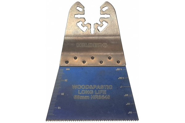Полотно пильное погружное по древесине и пластику (68x40 мм; 18TPI; Bi-M) Hilberg HR8648