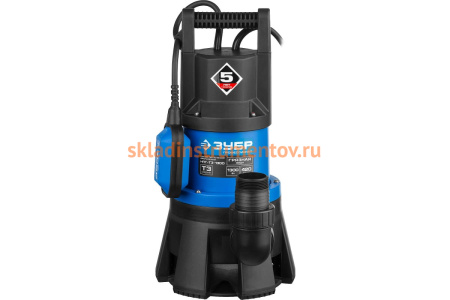 Дренажный насос ЗУБР Профессионал 1300 Вт для грязной воды НПГ-Т3-1300