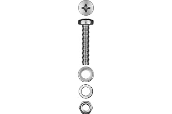 Винт ЗУБР DIN7985 в комплекте с гайкой DIN934 18 шт 303476-05-016