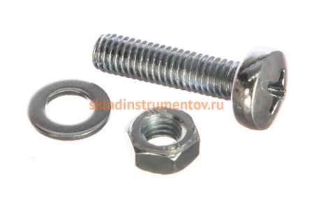 Винт ЗУБР DIN7985 в комплекте с гайкой DIN934 16 шт 303476-05-020