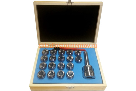 Патрон цанговый MSB2-ER32, хвостовик конус Морзе, DIN228-A, с набором цанг 18 шт. 3-20 мм GRIFF b220413