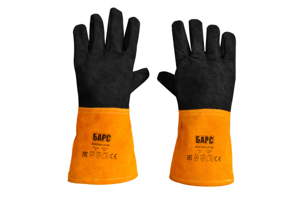 Пятипалые спилковые краги с подкладкой Барс СВ000011658