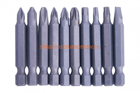 Набор вставок Stabi 10 шт (50мм, Ph, Pz, H, T, SL) + пластиковый чехол Archimedes 91065
