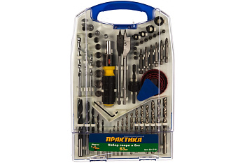 Набор бит и сверл DIY (63 предмета) ПРАКТИКА 031-716