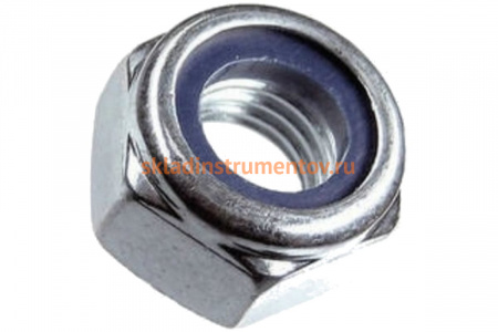 Гайка с нейлоновым кольцом Зубр DIN 985, M20, 5 кг, кл.пр. 6, оцинкованная 303580-20