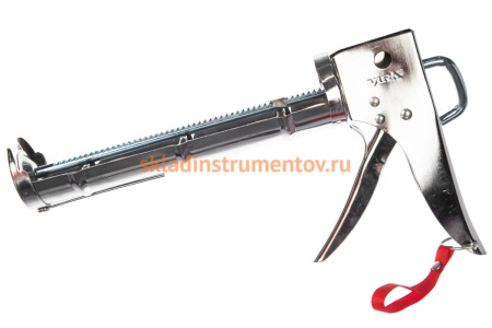 Пистолет для герметика VIRA полукорпусный усиленный с зубчатым штоком 225 мм 705060