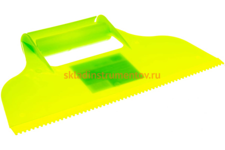Пластмассовый шпатель для клея СИБРТЕХ зубчатый 2х2 86013