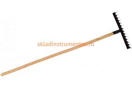 Витые грабли СИБРТЕХ 14 зубьев, 350 мм, с черенком 61768