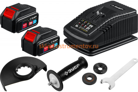 Бесщеточная угловая шлифовальная машина ЗУБР Профессионал 20В AB-125-42