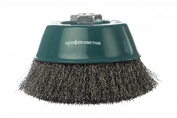 Щетка чашечная (90 мм; М14х2; гофрированная стальная проволока 0.3 мм) Профоснастка 20101003