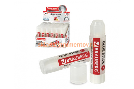 Клей-карандаш BRAUBERG Crystal 9 г, прозрачный 227967