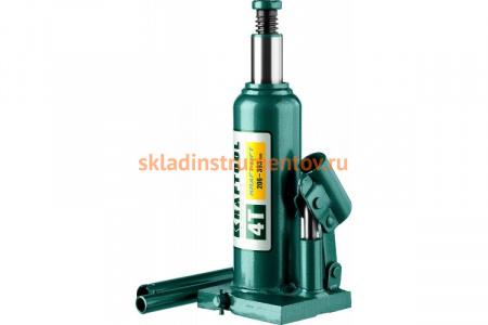 Домкрат KRAFTOOL гидравлический бутылочный Kraft-Lift, сварной, 4т, 206-393мм, 43462-4 43462-4_z01