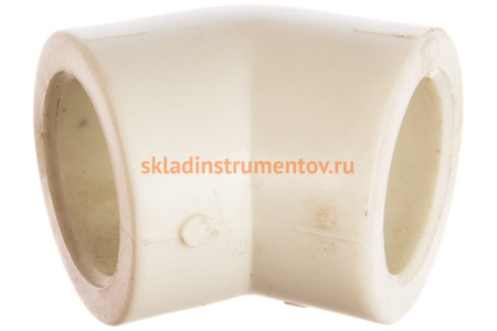 Уголок Энкор PPRC ф 25мм угол 45 белый 45351