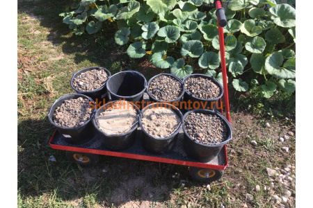 Тележка RUSKLAD ТПО 5 (700x1200x50) платформенная, с поворотной осью, с пневматическими колёсами