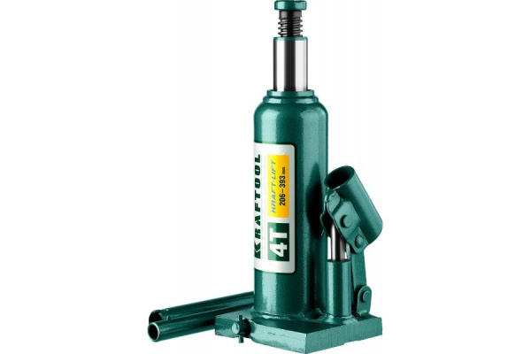 Домкрат KRAFTOOL гидравлический бутылочный Kraft-Lift, сварной, 4т, 206-393мм, 43462-4 43462-4_z01