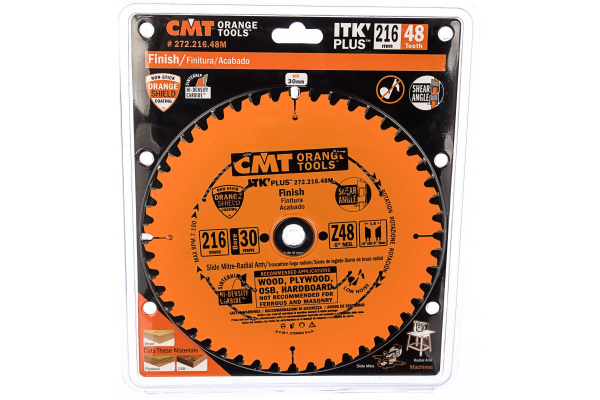 Диск пильный по дереву (216х30х1,8/1,2 мм; Z48) CMT 272.216.48M