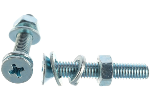 Винт ЗУБР DIN965 в комплекте с гайкой DIN934 14 шт  303456-05-030