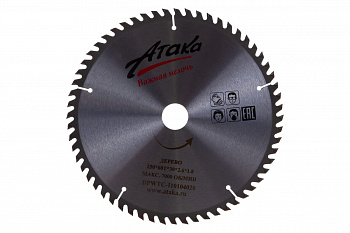 Диск пильный (250 мм; 60T; 30 мм) по дереву профи АТАКА 8079170