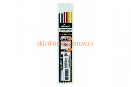 Стержни для карандаша Markal Trades Marker Dry, разноцветные, 6 шт 96263