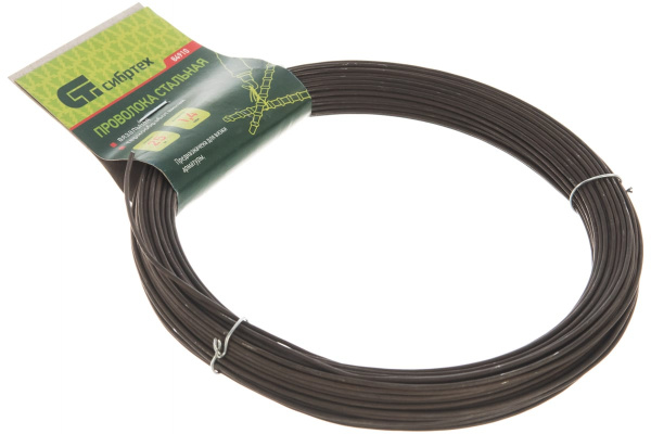 Стальная проволока СИБРТЕХ 25 м, вязальная, термообработанная 1,4 мм 84910