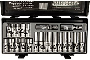 Набор головок торцевых 3/8" на кардане 22 шт. FORCE 3224