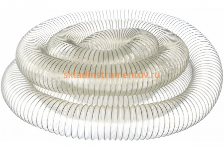 Прозрачный полиуретановый шланг длиной 10м, d.100мм, стенка 0,5мм JET PU500.100.10