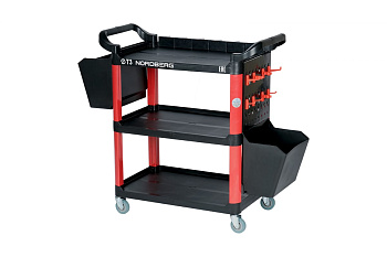 Тележка с пластиковыми полками NORDBERG, 2 коробки, T3