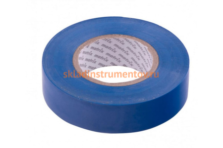 Изолента MATRIX ПВХ, 19 мм х 20 м, синяя, 150 мкм 88777