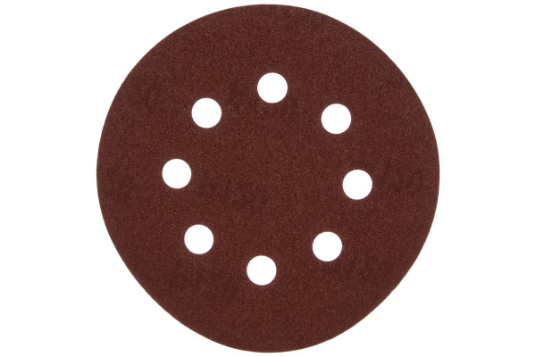Круг абразивный на ворсовой подложке под липучку (5 шт; 125 мм; P120; 8 отв) MATRIX 73806
