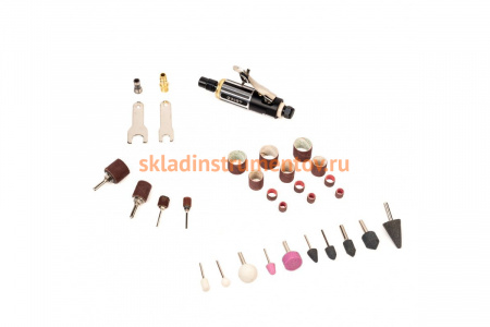 Пневматическая бормашинка с набором абразивных насадок AIST 36 предметов 90440036 00-00017440