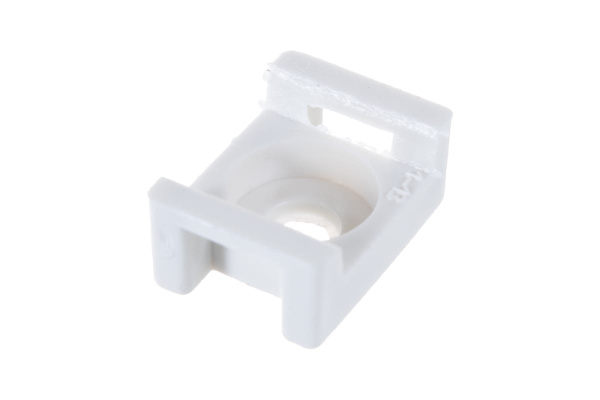 Усиленная площадка под хомут-стяжку Зубр ПХС-У, белая, 16x23 мм, 100 шт, нейлоновая 30920