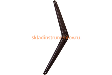 Угловой кронштейн СИБРТЕХ с ребром 200х250 мм коричневый 94026