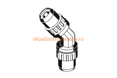 Соединитель угловой "ШиреФит" (32 мм; 45°) для трубопровода Зубр 51491-32