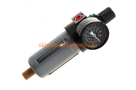 Фильтр влагоотделитель Jonnesway JAZ-0532 с регулятором давления для пневмоинструмента 1/4" 47507