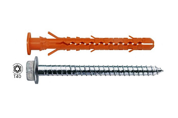 Дюбель Mungo MBK-STB 10x100 фасадн. с борт. HEX/T40 оцинк. 50 шт. 1120610