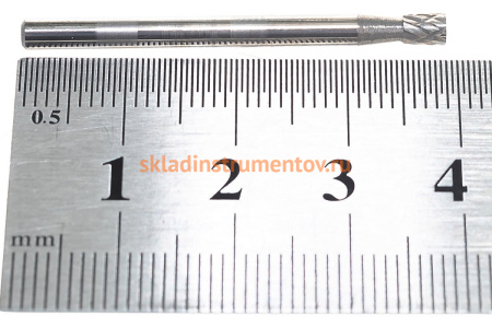 Борфреза твердосплавная обратный конус с двойной насечкой (3х4 мм; хвостовик 3 мм) ПНЕВМО-ТРЕЙД N0304-M03