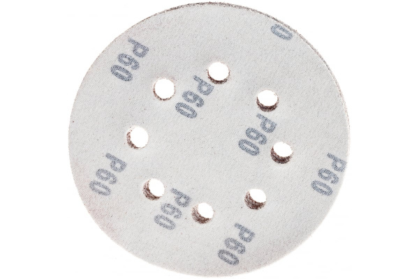 Круг абразивный на ворсовой подложке под липучку (5 шт; 125 мм; P60; 8 отв) MATRIX 73803