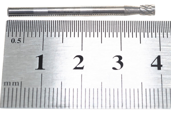 Борфреза твердосплавная обратный конус с двойной насечкой (3х4 мм; хвостовик 3 мм) ПНЕВМО-ТРЕЙД N0304-M03