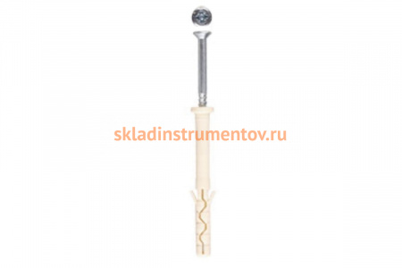 Дюбель-гвоздь нейлоновый с цилиндрическим бортиком 125 шт. (6х40 мм; ТФ5) ЗУБР 4-301395-06-040