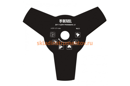 Диск для триммера, 3 лезвия DENZEL 96325