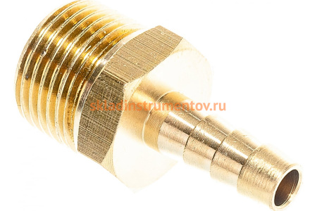 Штуцер пневматический (3/8"M - елочка 6 мм) ЭВРИКА ER-MH06/04