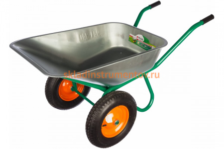 Садово-строительная усиленная 2-х колесная тачка, грузоподъемность 320кг, объем 100л PALISAD 689233