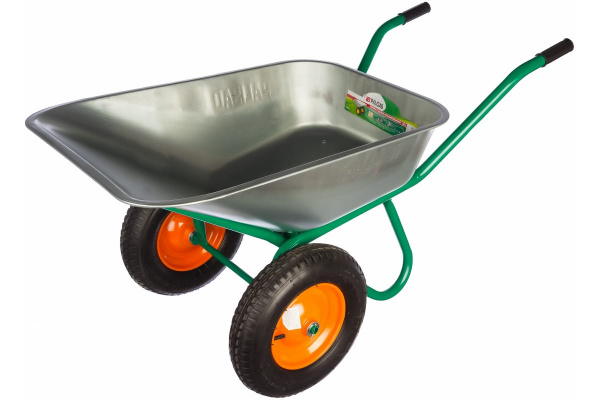 Садово-строительная усиленная 2-х колесная тачка, грузоподъемность 320кг, объем 100л PALISAD 689233