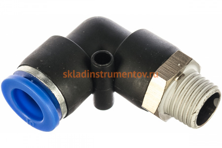 Фитинг угловой для пластиковых трубок (10 мм; 1/4М) ROCKFORCE RF-SPL10-02