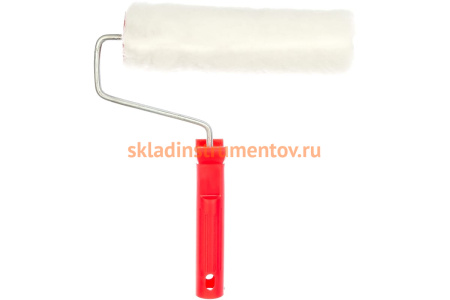 Валик в сборе 200мм, D 48мм, D ручки 6мм, крепление шплинтом СИБРТЕХ Искусственный мех 80153