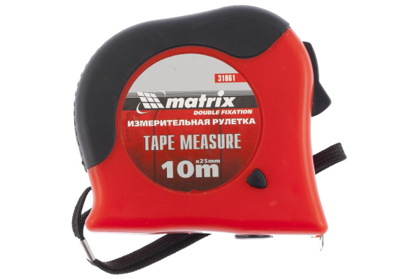 Рулетка 10 м х 25 мм Double fixation MATRIX 31061