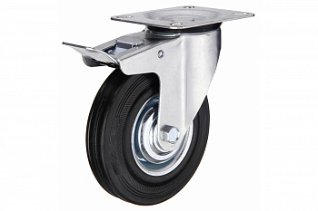 Колесо промышленное поворотное с тормозом SCB80 200 мм MFK-TORG 4003200