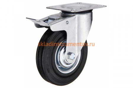 Колесо промышленное поворотное с тормозом SCB80 200 мм MFK-TORG 4003200